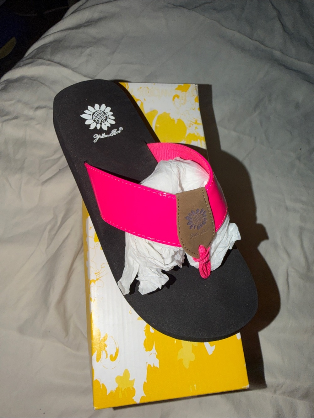 Yellow Box Women's Hot Pink Flip Flops